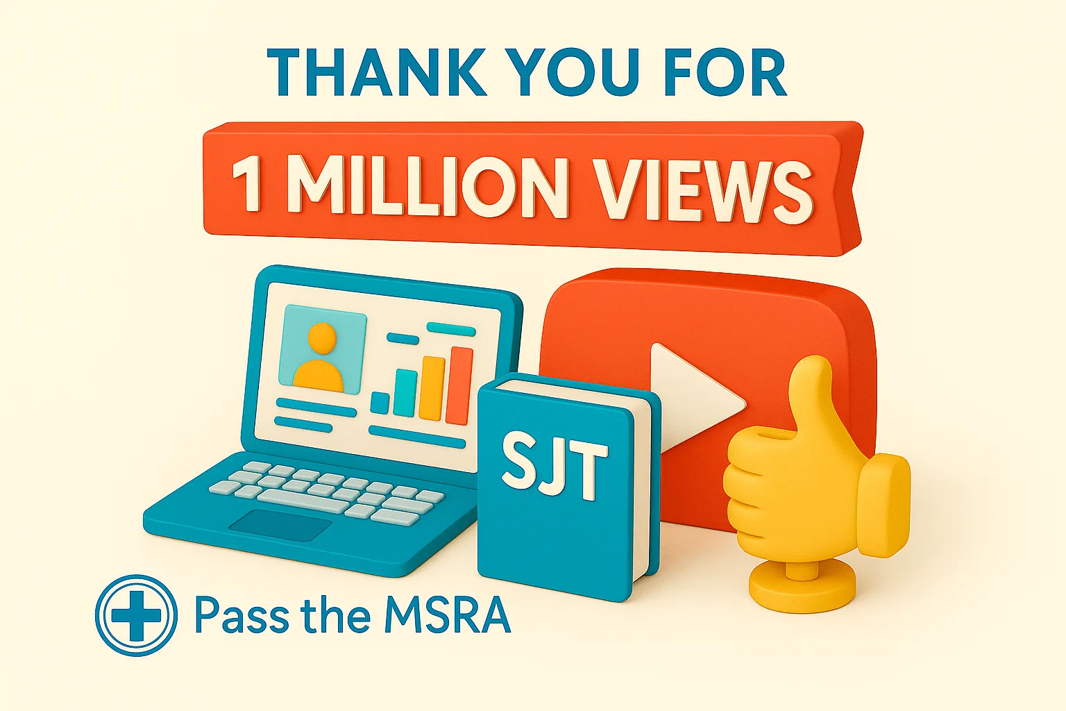 Pass the MSRA YouTube channel celebrating 1 million views